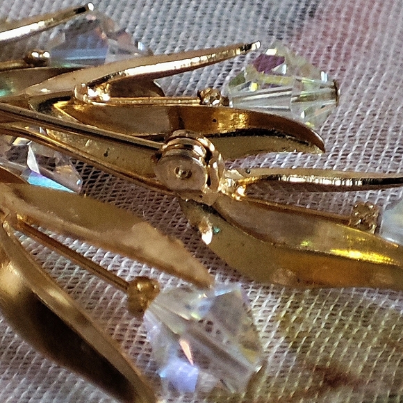 Unverified Juliana Gold Tone Crystal Clear AB Brooch Bicone Beaded Pin Stop EUC - Picture 11 of 11